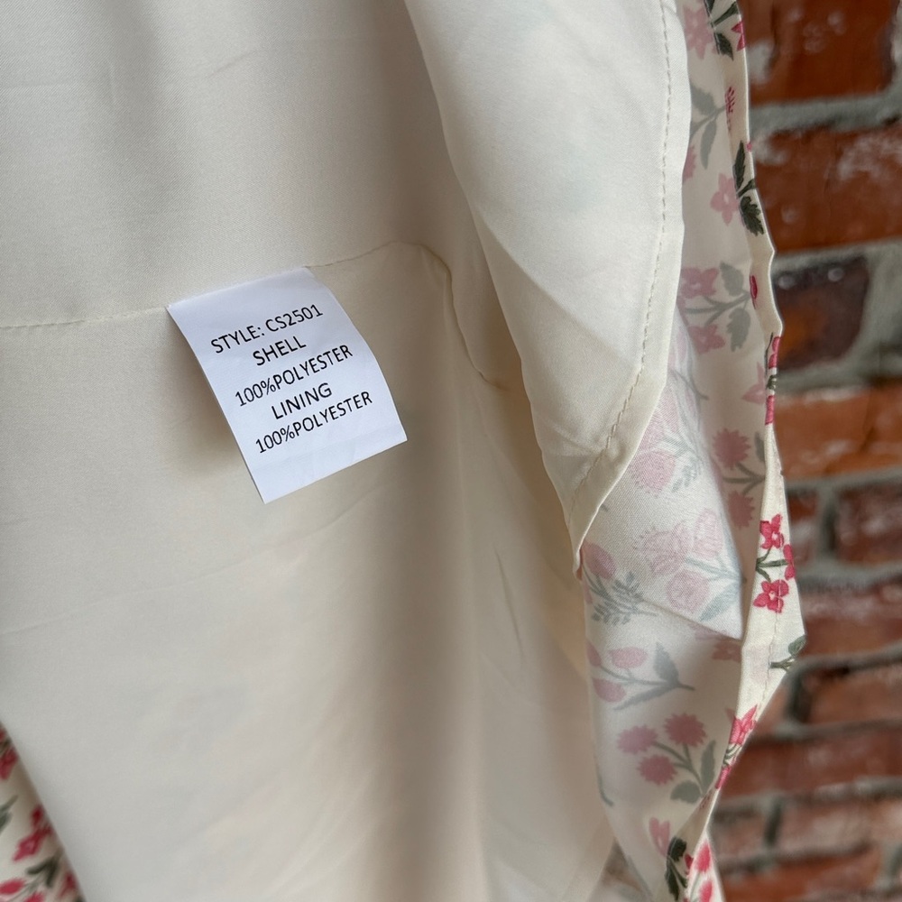 Chicsoul Floral Print pink Dress size 1X NWOT - Picture 5 of 7